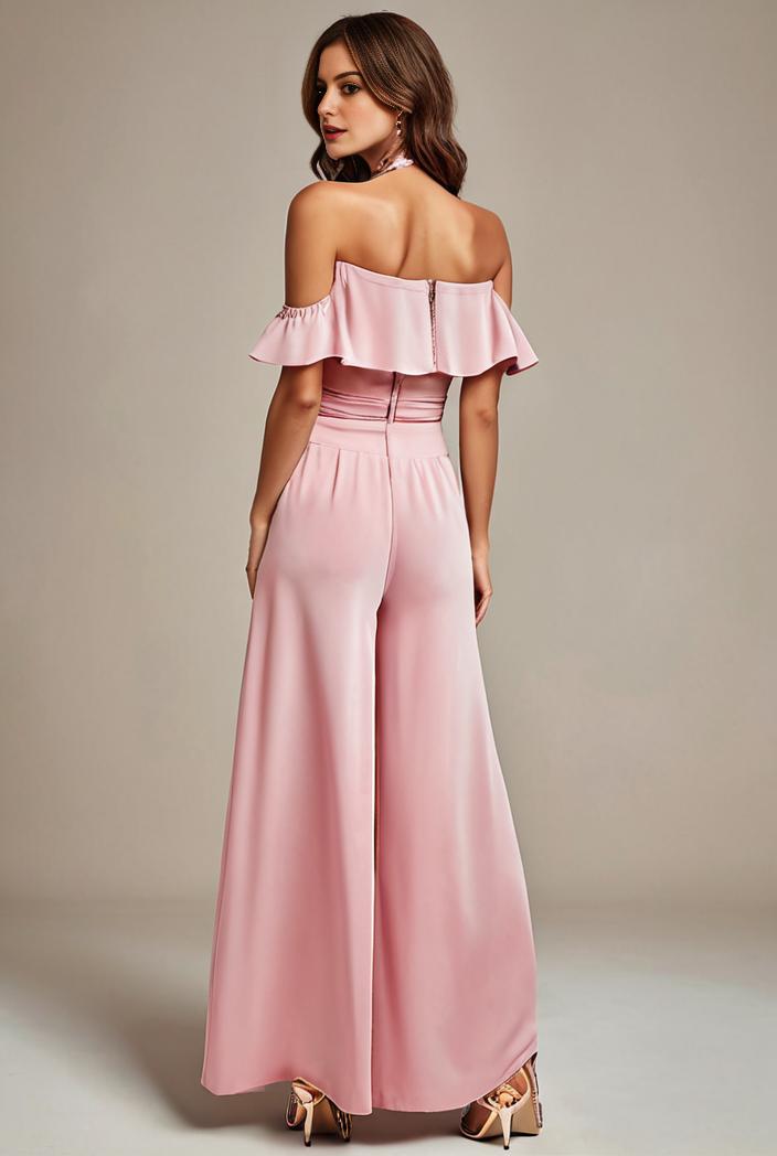 elegant chiffon high low off the shoulder bridesmaid dress 149185
