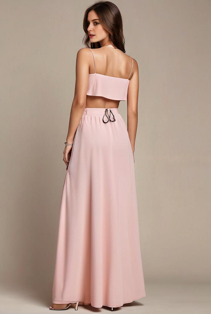 elegant chiffon high low off the shoulder bridesmaid dress 149189