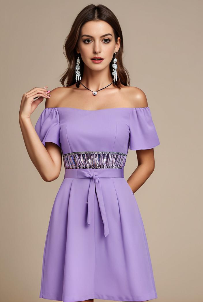 elegant chiffon high low off the shoulder bridesmaid dress 149230