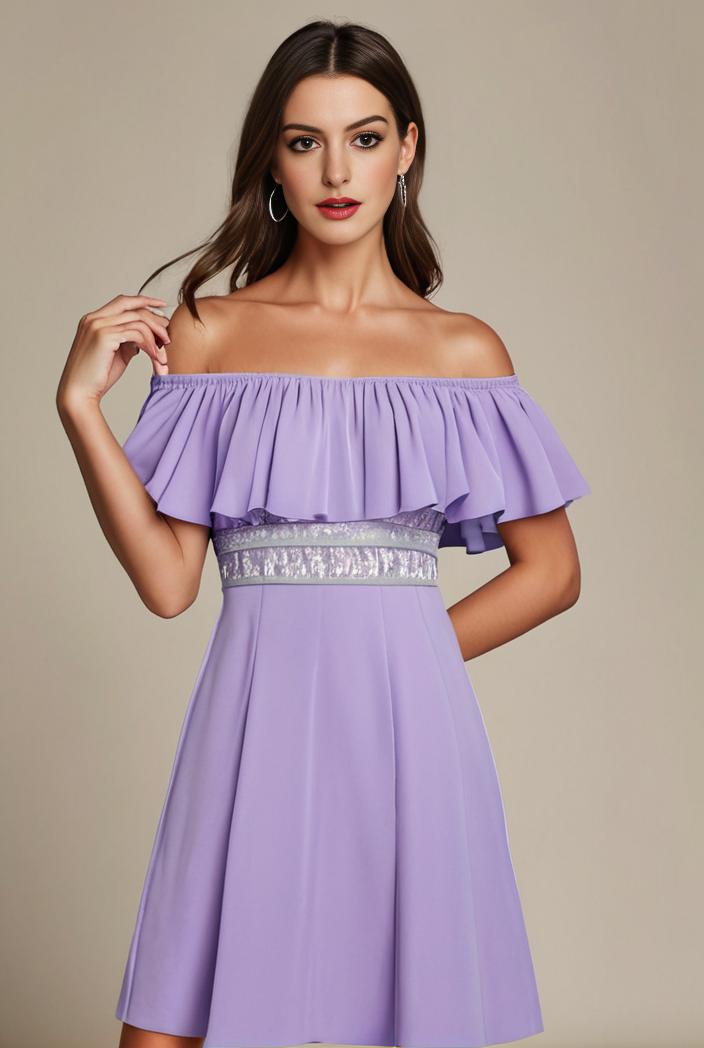 elegant chiffon high low off the shoulder bridesmaid dress 149235