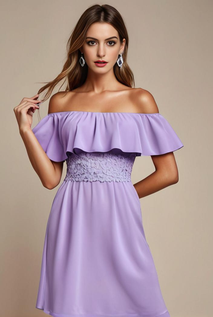 elegant chiffon high low off the shoulder bridesmaid dress 149237
