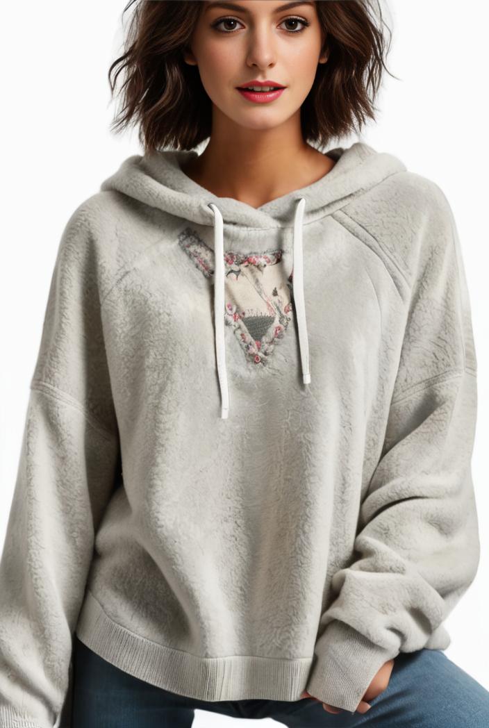 plus size casual hoodie women s plus solid ribbed long sleeve slight stretch hoodie drawstring sweatshirt 105130