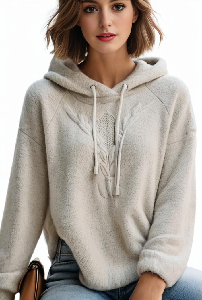 plus size casual hoodie women s plus solid ribbed long sleeve slight stretch hoodie drawstring sweatshirt 105132