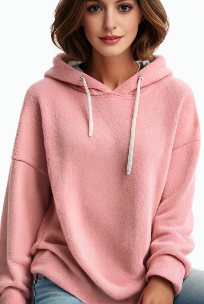 plus size casual hoodie women s plus solid ribbed long sleeve slight stretch hoodie drawstring sweatshirt 105143