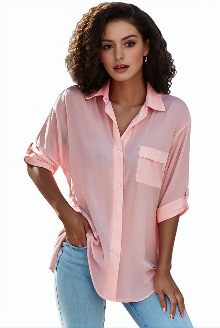 plus size formal shirt women s plus plain long sleeve turn down collar button up workwear shirt 105790