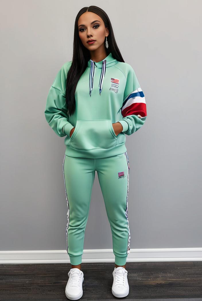 casual drawstring pants and hoodie combo set for women 101669