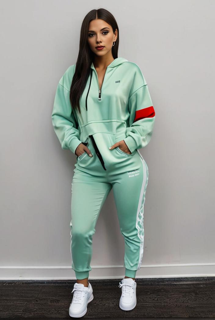 casual drawstring pants and hoodie combo set for women 101671