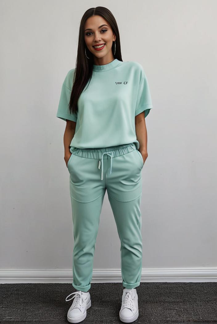 casual drawstring pants and hoodie combo set for women 101676