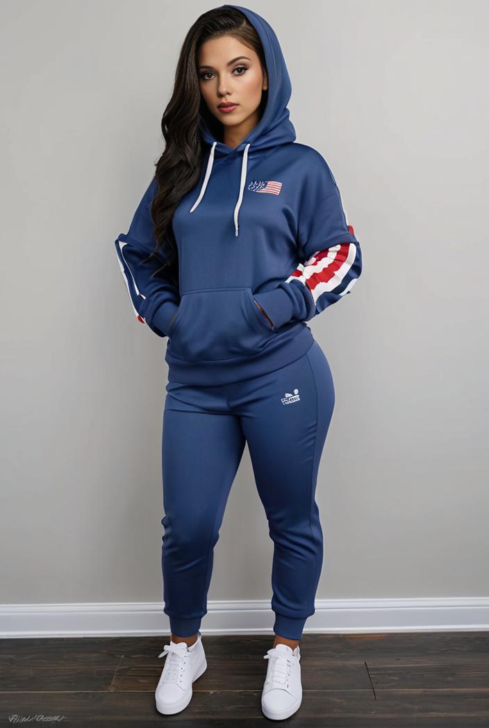 casual drawstring pants and hoodie combo set for women 101690