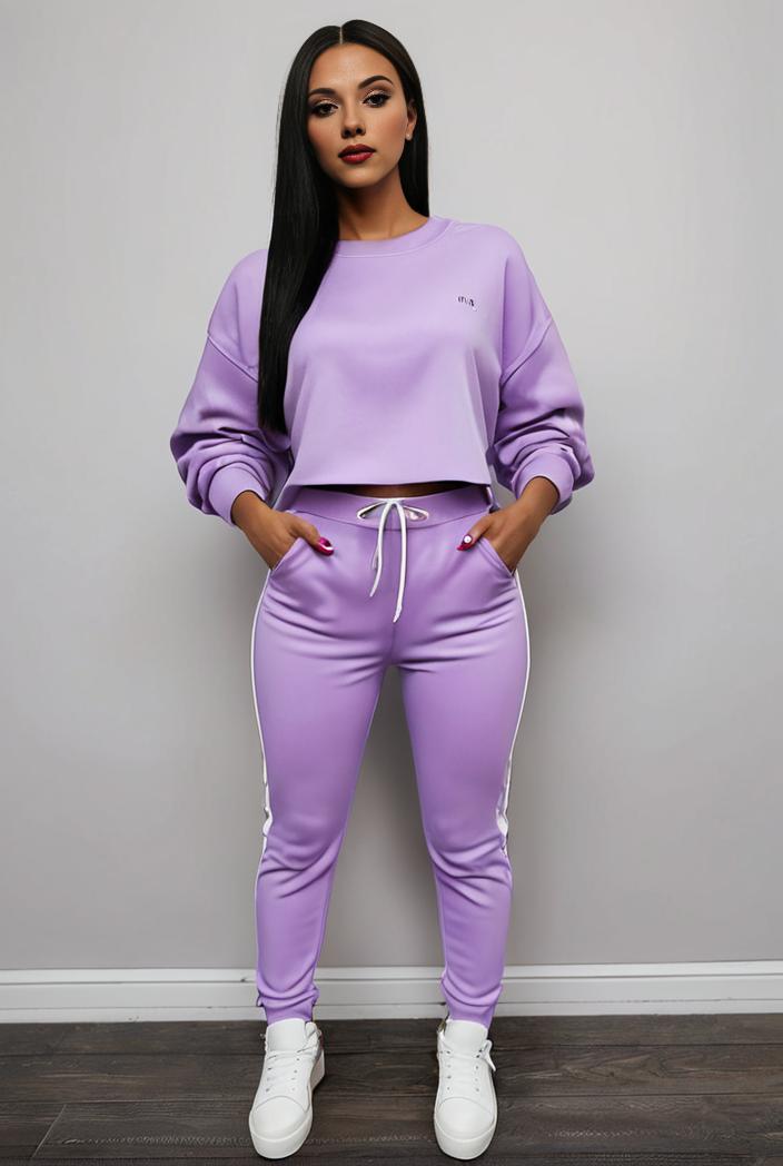 casual drawstring pants and hoodie combo set for women 101694