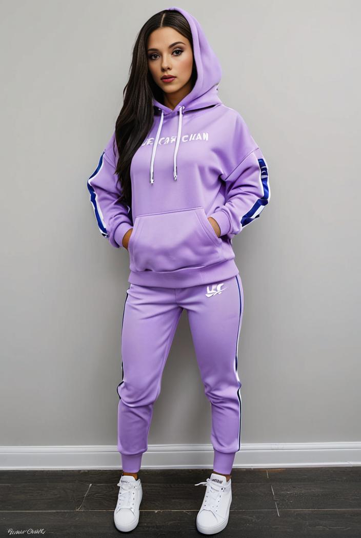 casual drawstring pants and hoodie combo set for women 101698