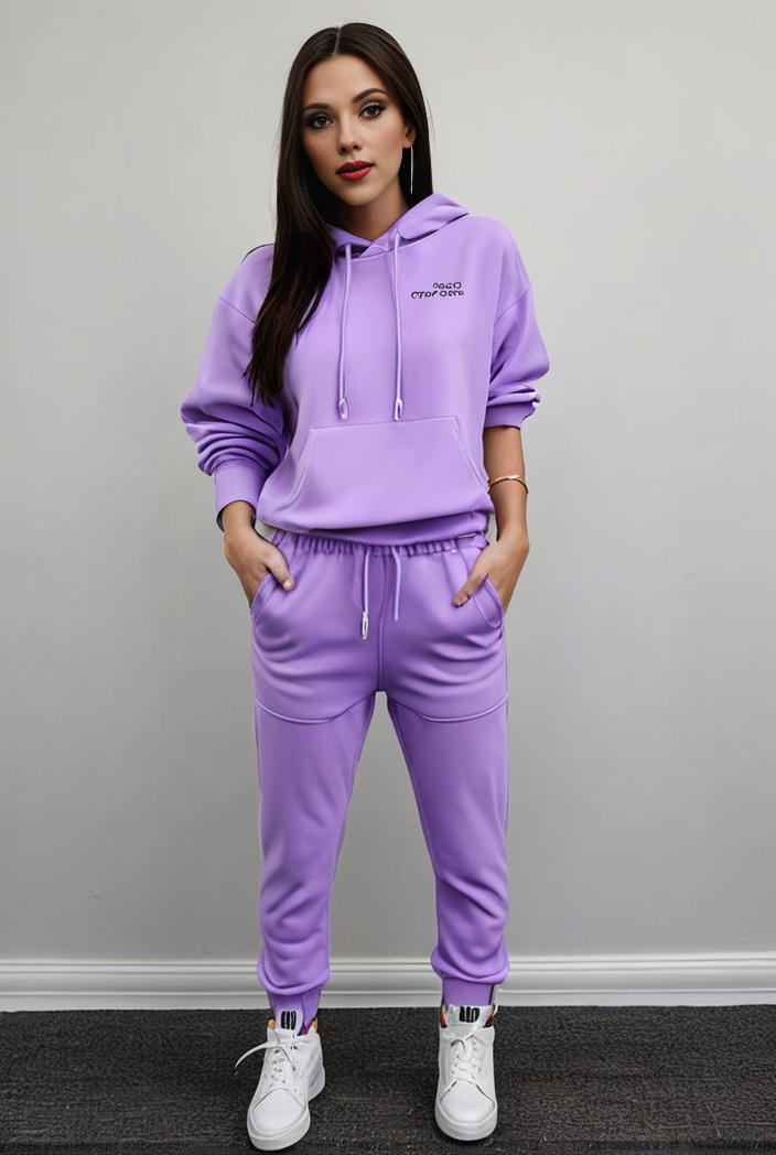 casual drawstring pants and hoodie combo set for women 101700