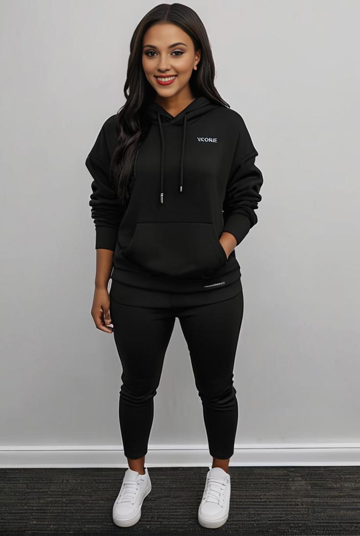 casual drawstring pants and hoodie combo set for women 101713
