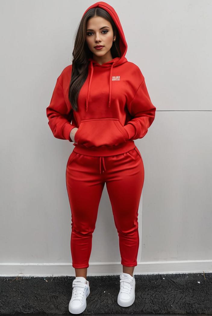 casual drawstring pants and hoodie combo set for women 101735