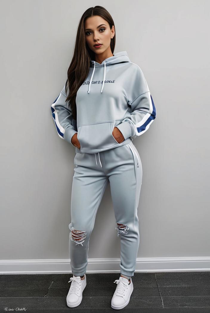 casual drawstring pants and hoodie combo set for women 101754