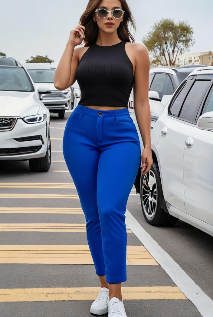 casual skinny jeans with ripped holes and slant pockets 102426