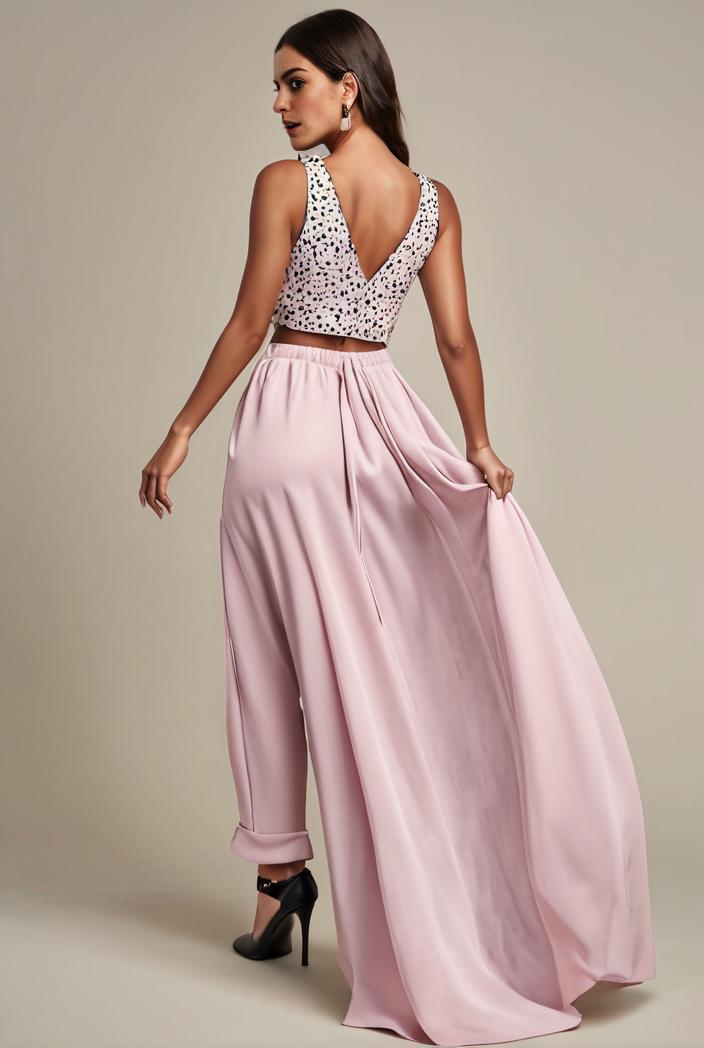 plus size sequin high low deep v neck tulle evening dresses 107306