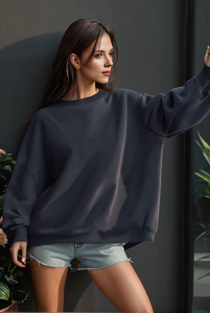 cozy letter print drop shoulder sweatshirt for women to stay stylish and warm during fall winter 105197