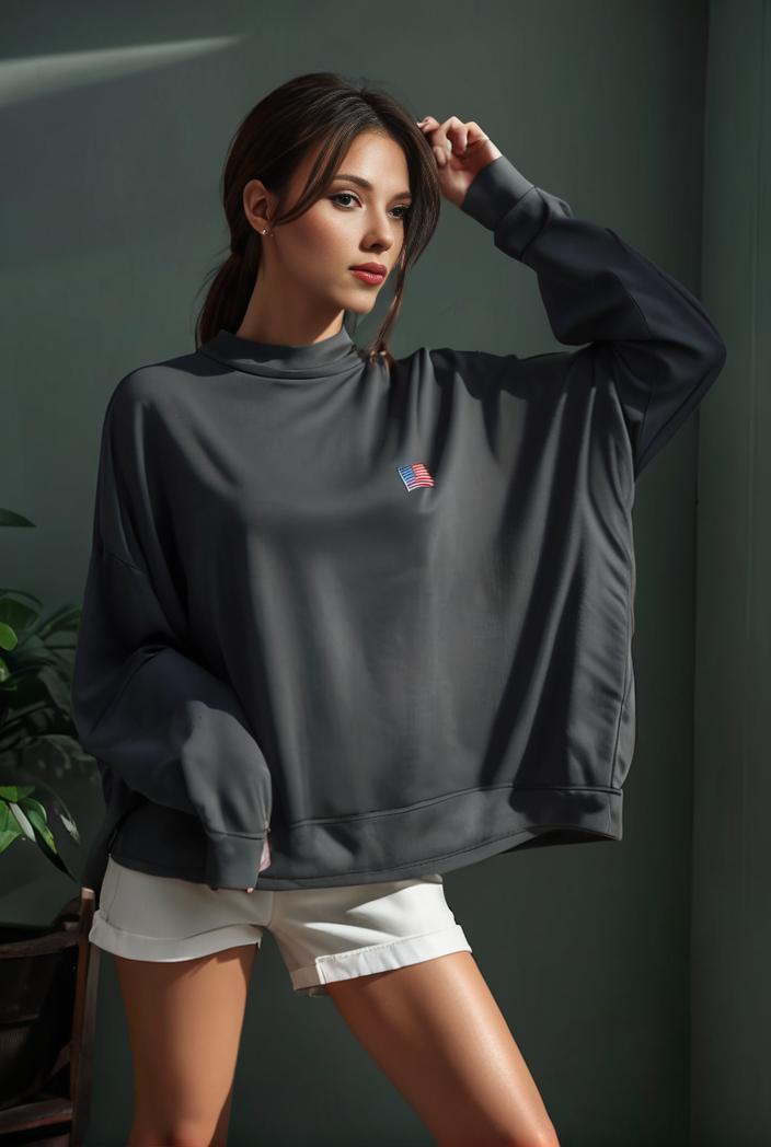cozy letter print drop shoulder sweatshirt for women to stay stylish and warm during fall winter 105201