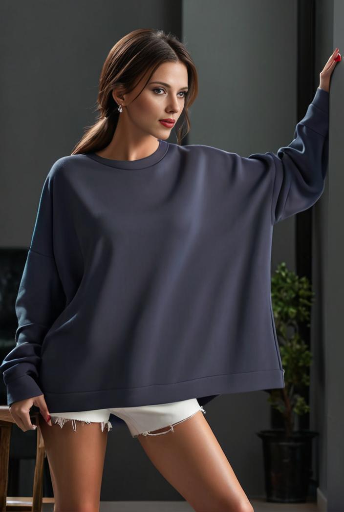 cozy letter print drop shoulder sweatshirt for women to stay stylish and warm during fall winter 105204