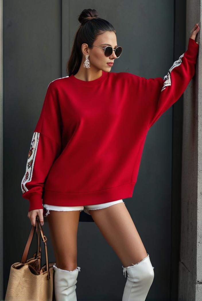 cozy letter print drop shoulder sweatshirt for women to stay stylish and warm during fall winter 105211