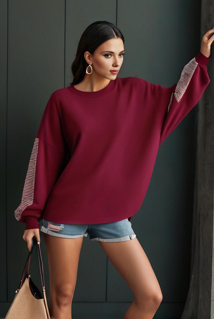 cozy letter print drop shoulder sweatshirt for women to stay stylish and warm during fall winter 105219