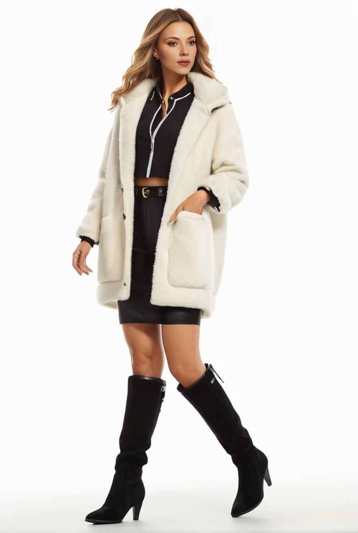 cozy winter teddy coat for women 105536