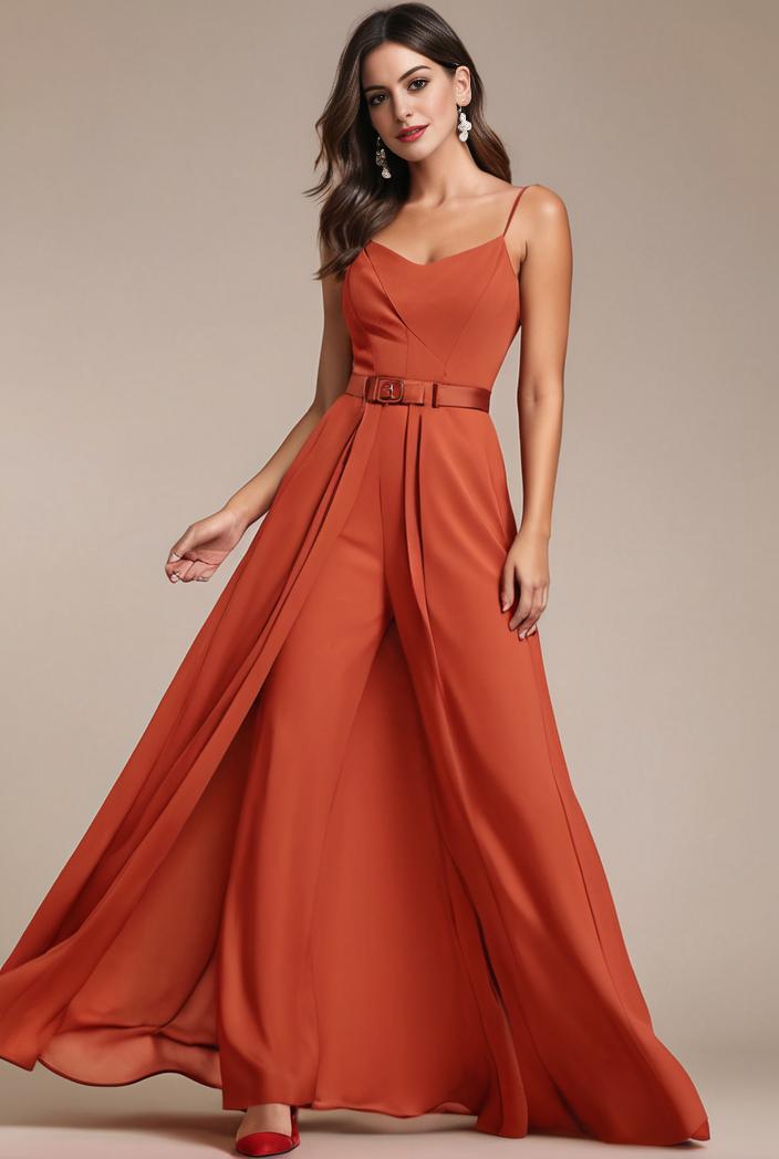 convertible chiffon lace open back spaghetti straps bridesmaid dress 116206