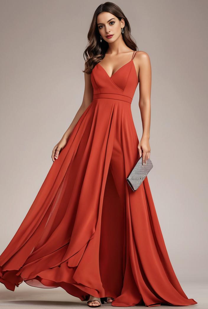 convertible chiffon lace open back spaghetti straps bridesmaid dress 116207