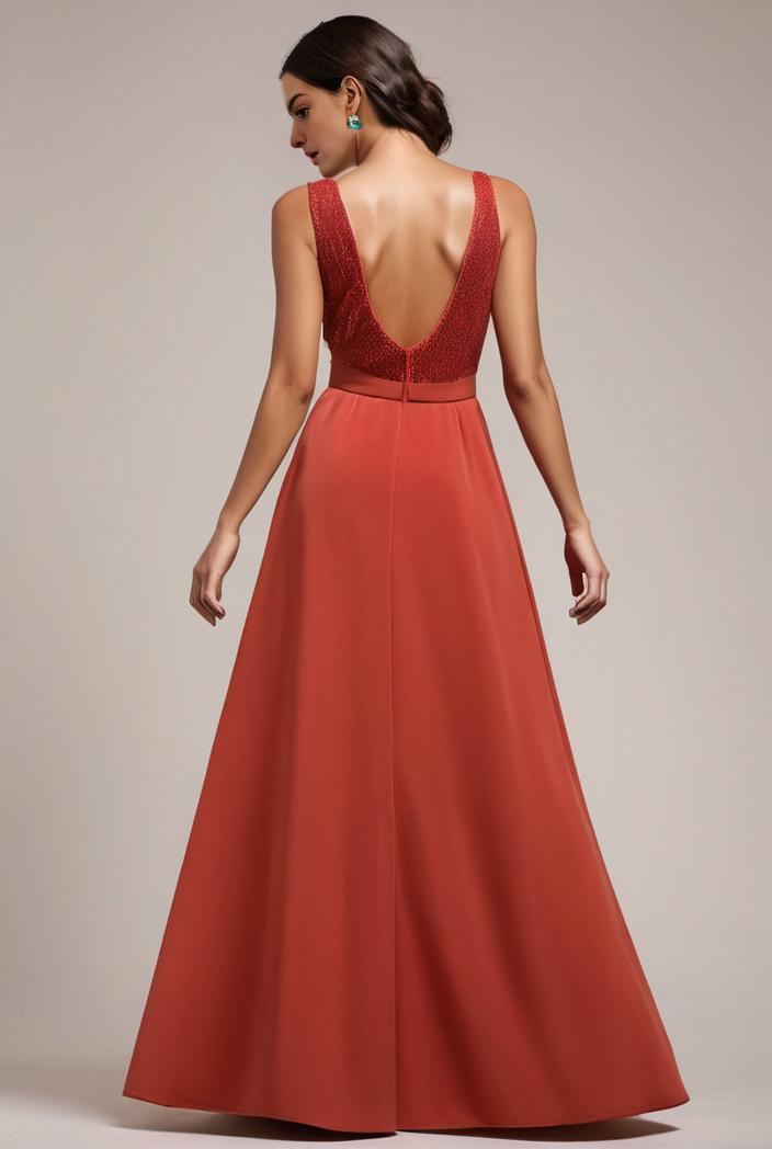 convertible chiffon lace open back spaghetti straps bridesmaid dress 116209
