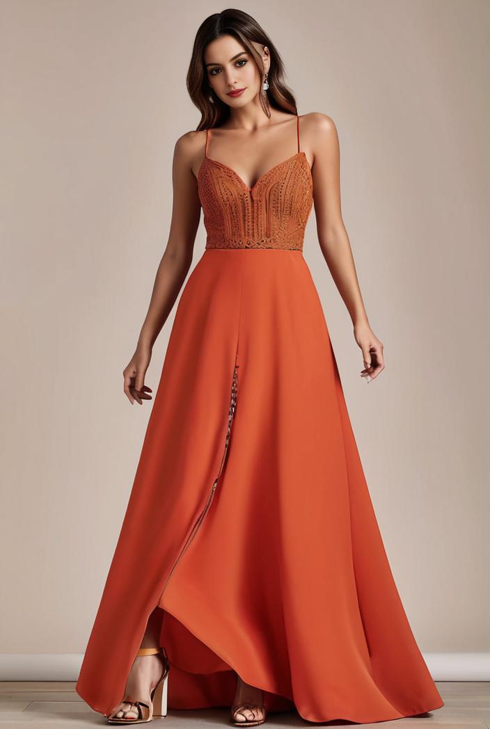 convertible chiffon lace open back spaghetti straps bridesmaid dress 116213