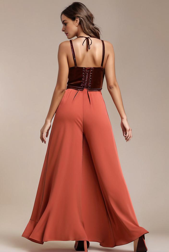 convertible chiffon lace open back spaghetti straps bridesmaid dress 116222