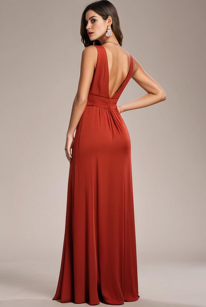 convertible chiffon lace open back spaghetti straps bridesmaid dress 116233