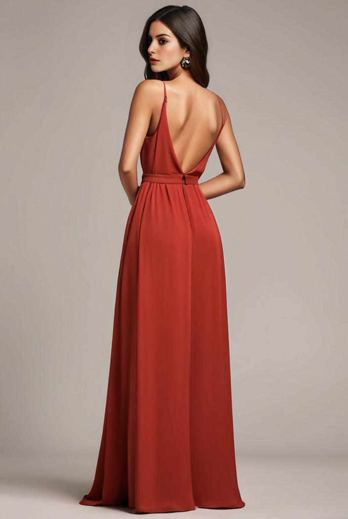convertible chiffon lace open back spaghetti straps bridesmaid dress 116231