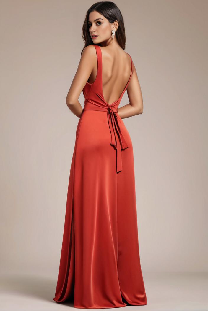 convertible chiffon lace open back spaghetti straps bridesmaid dress 116232
