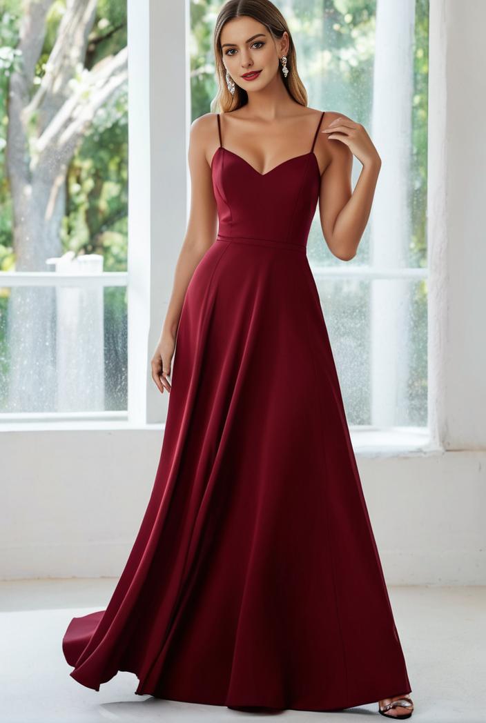 convertible chiffon lace open back spaghetti straps bridesmaid dress 116241