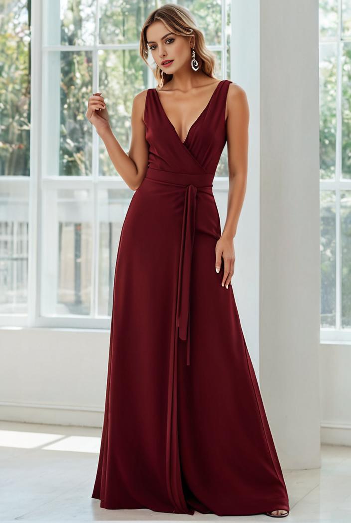 convertible chiffon lace open back spaghetti straps bridesmaid dress 116276