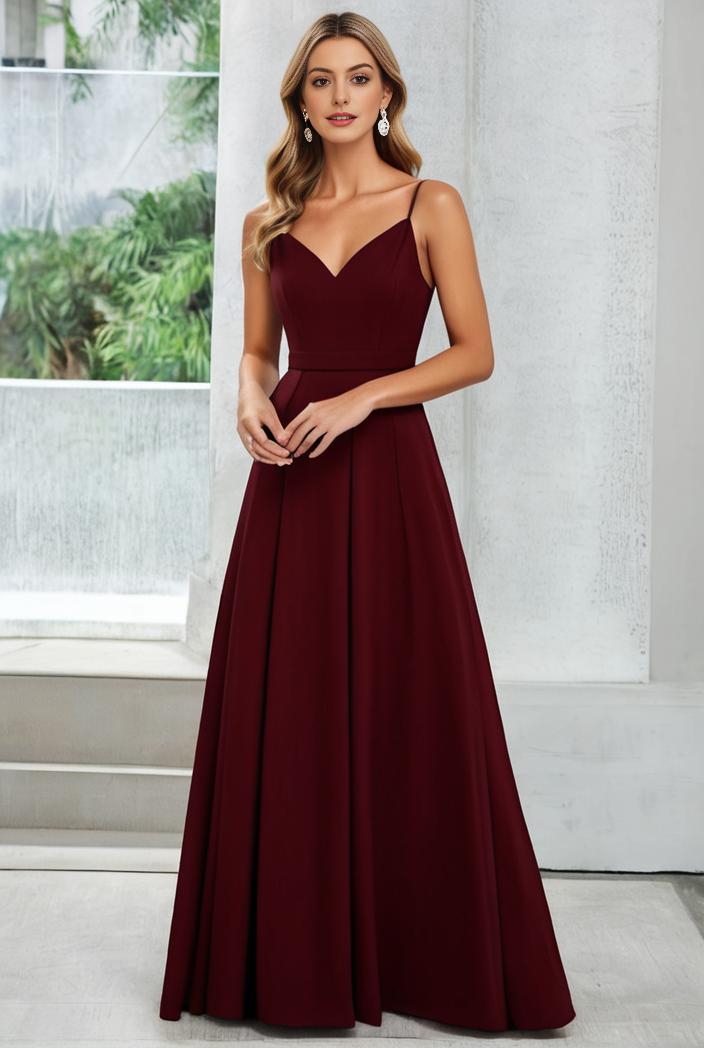 convertible chiffon lace open back spaghetti straps bridesmaid dress 116281