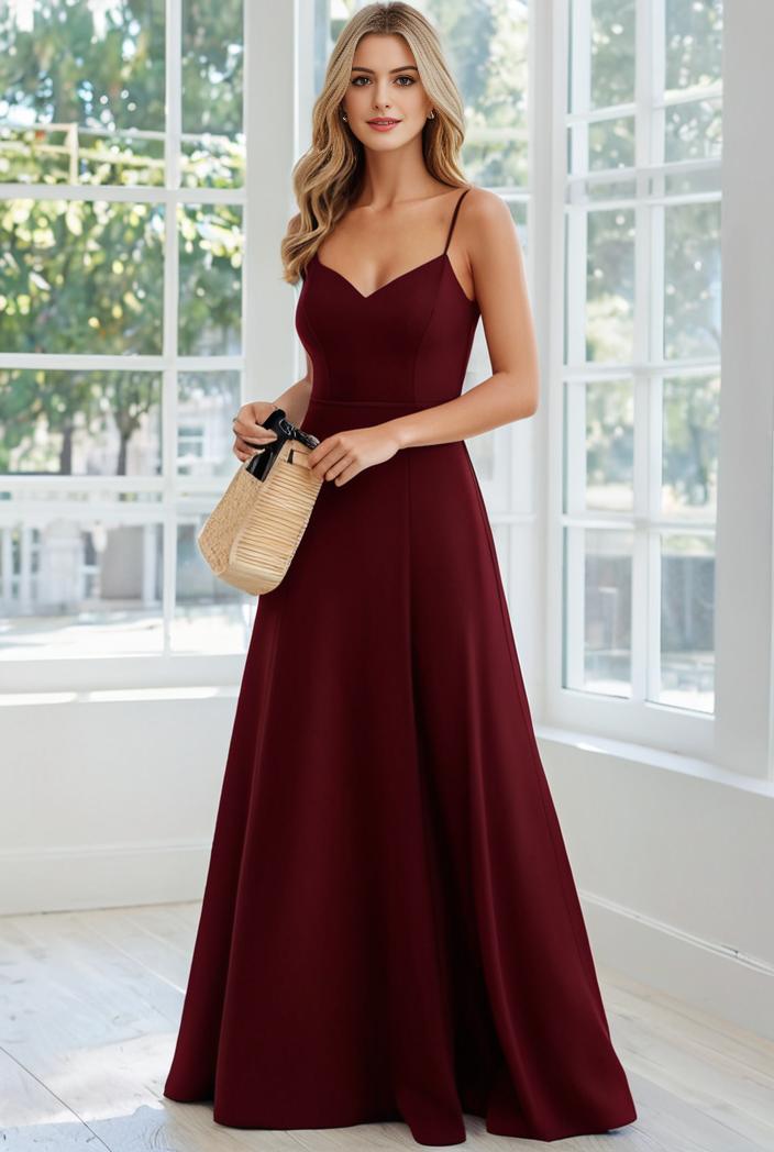 convertible chiffon lace open back spaghetti straps bridesmaid dress 116287