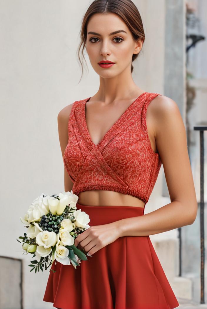 deep v neck lace chiffon bridesmaid dress with asymmetrical hem 116875