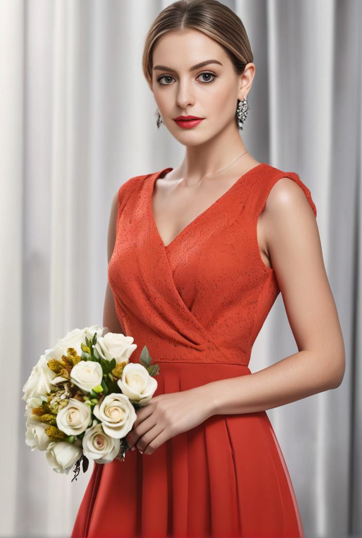 deep v neck lace chiffon bridesmaid dress with asymmetrical hem 116878
