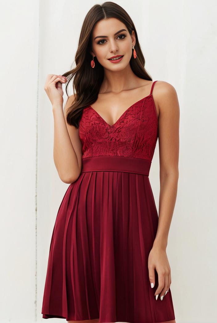 deep v neck lace chiffon bridesmaid dress with asymmetrical hem 116884