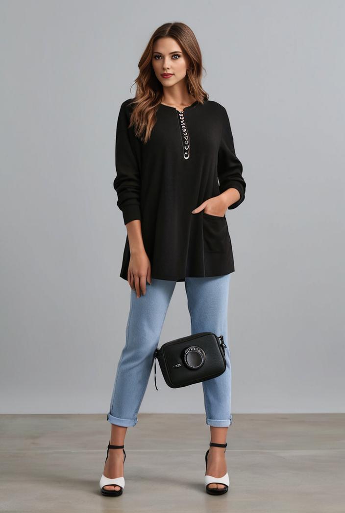 lapel neck blazer with button front stylish long sleeve jacket for office work women s apparel 116244