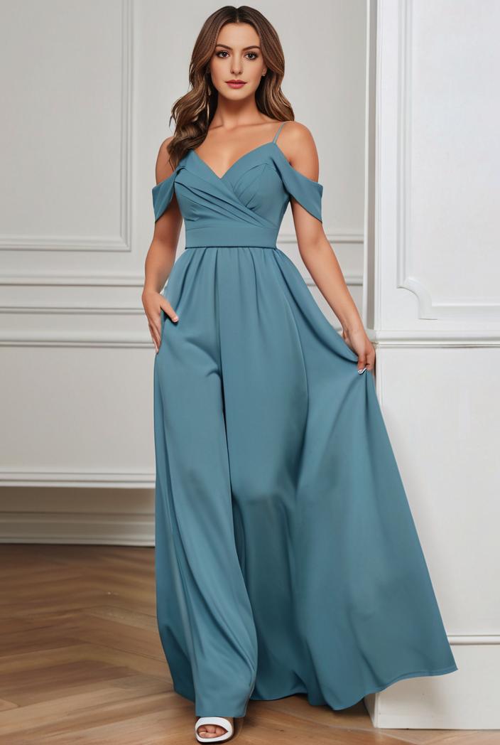 off shoulder spaghetti strap a line maternity dress 122579