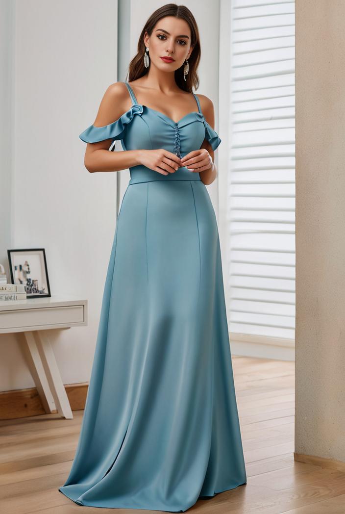 off shoulder spaghetti strap a line maternity dress 122586