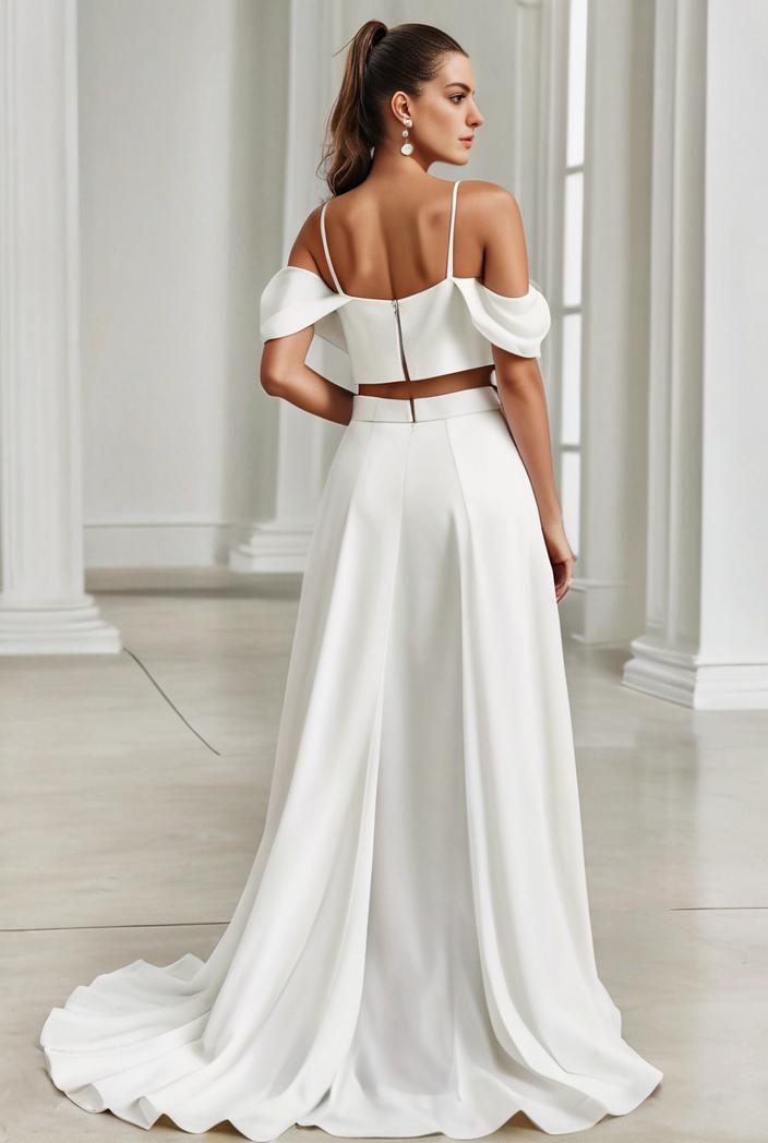 off shoulder spaghetti strap a line maternity dress 122607