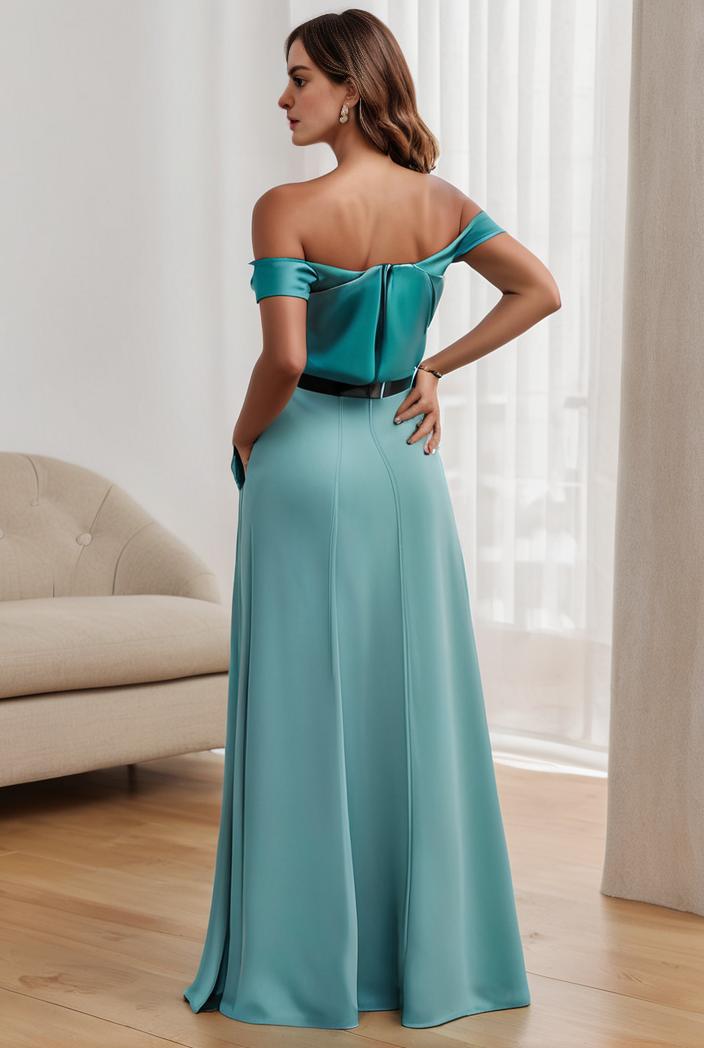 off shoulder spaghetti strap a line maternity dress 122613