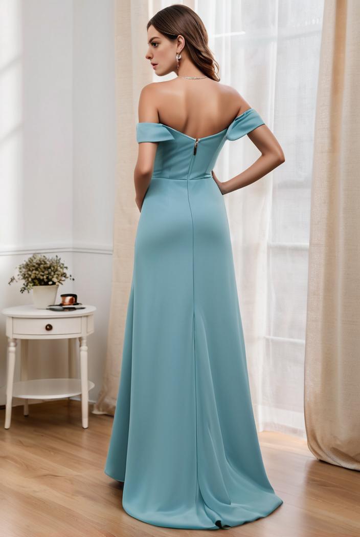 off shoulder spaghetti strap a line maternity dress 122614
