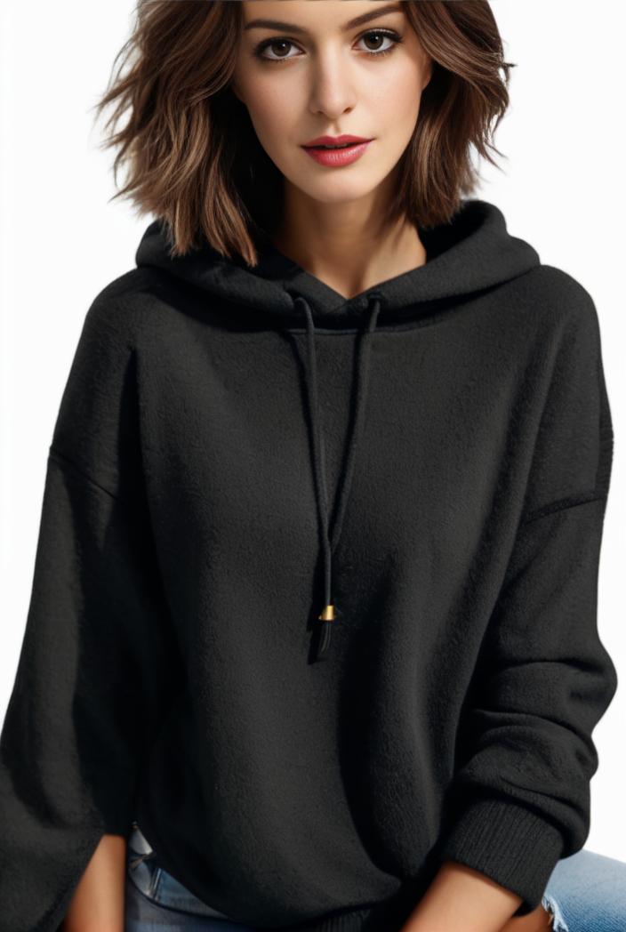 plus size casual hoodie women s plus solid ribbed long sleeve slight stretch hoodie drawstring sweatshirt 123893