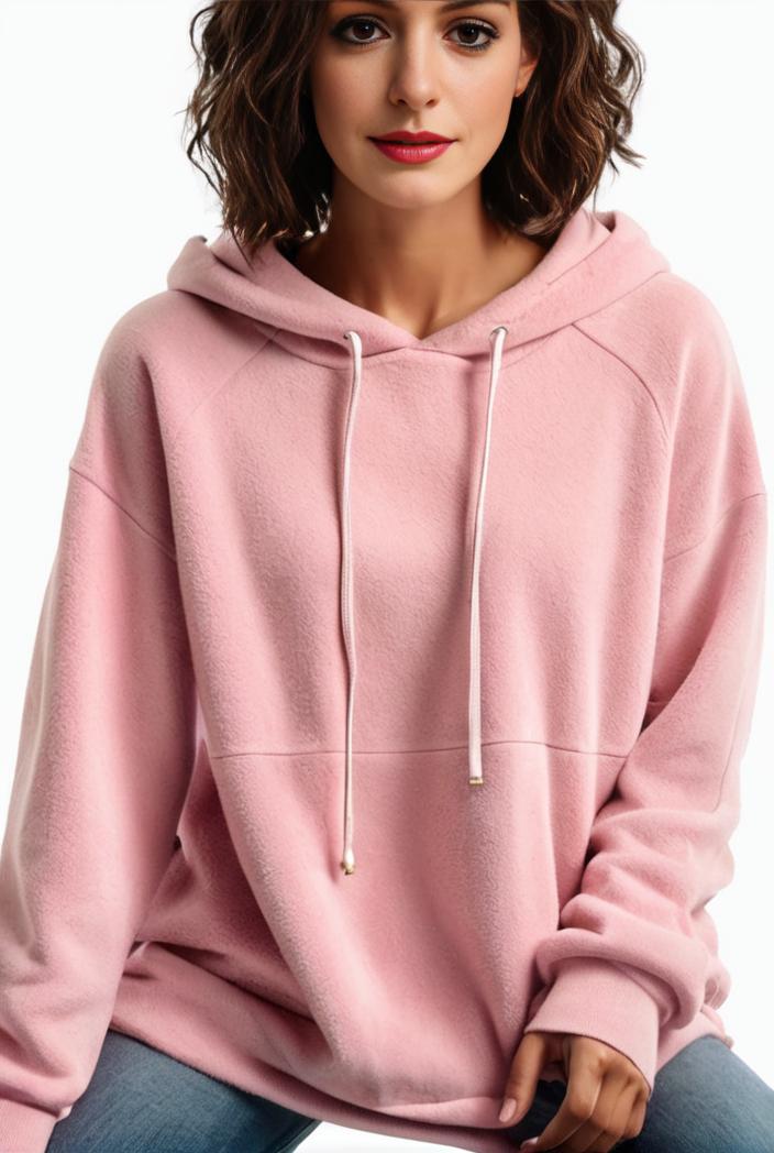 plus size casual hoodie women s plus solid ribbed long sleeve slight stretch hoodie drawstring sweatshirt 123903